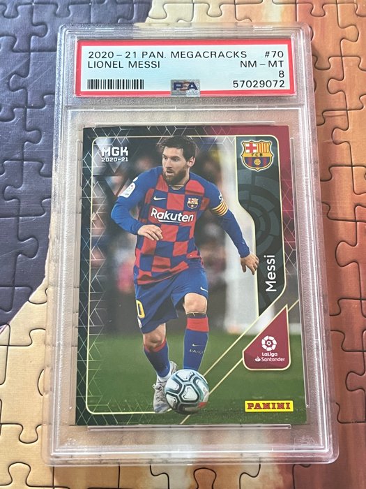 2014 and 2020-21 Panini Neymar Jr  Lionel Messi PSA 9 - 2 Graded card