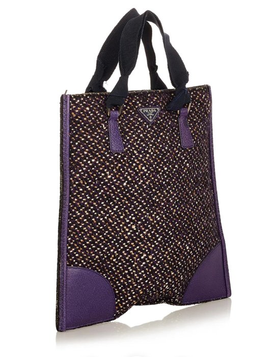 Prada - tote pelle tweed - Taske