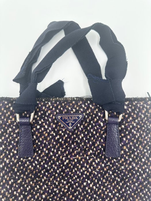 Prada - tote pelle tweed - Taske