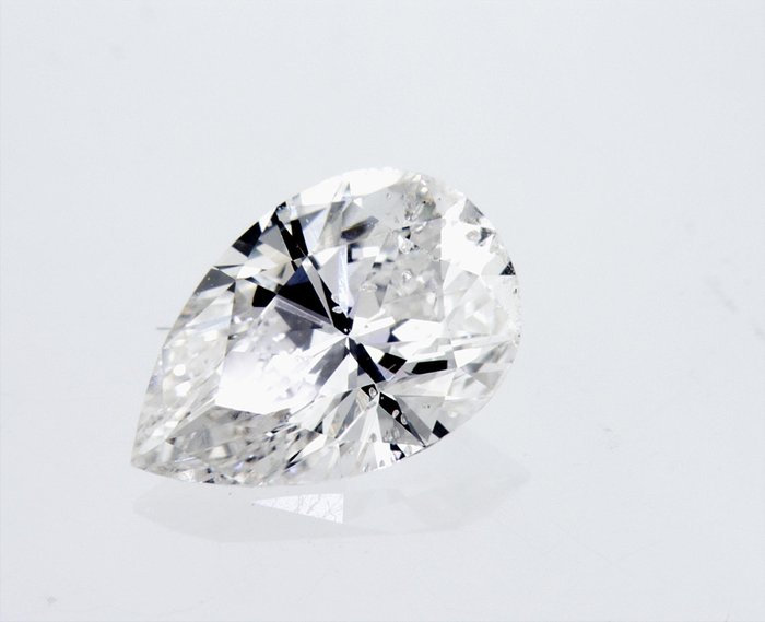 1 pcs Diamant  (Natur)  - 1.01 ct - Pære - G - SI2 - International Gemological Institute (IGI) - g11