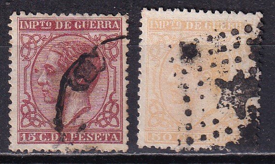 Spanien 1877 - Alfonso XII - Krigsskat - Edifil 188/189