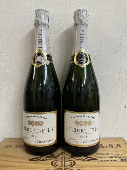 Lilbert-Fils, Blanc de Blancs - Champagne Brut, Grand Cru - 2 Flasker (0,75 L)