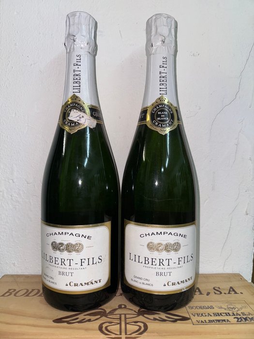 Lilbert-Fils, Blanc de Blancs - Champagne Brut, Grand Cru - 2 Flasker (0,75 L)