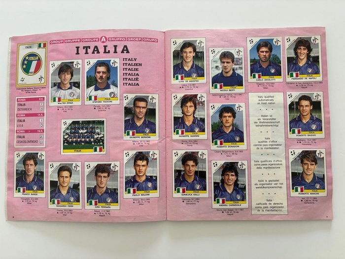 Panini - Italia 90 World Cup - 1 Complete Album