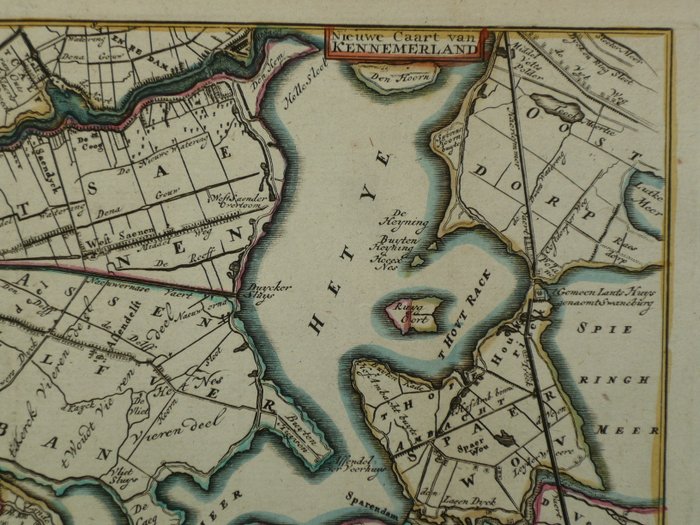 Holland - Kennemerland, Haarlem, Bloemendaal; Hendrik de Leth - Nieuwe Caart van Kennemerland - 1740