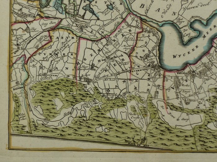 Holland - Kennemerland, Haarlem, Bloemendaal; Hendrik de Leth - Nieuwe Caart van Kennemerland - 1740