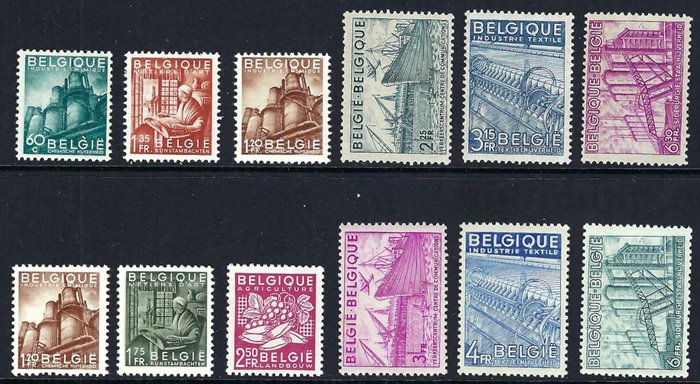 Belgien 1947/1948 - 2 Komplet bind med blok - OBP/COB 748/91 + BL 26