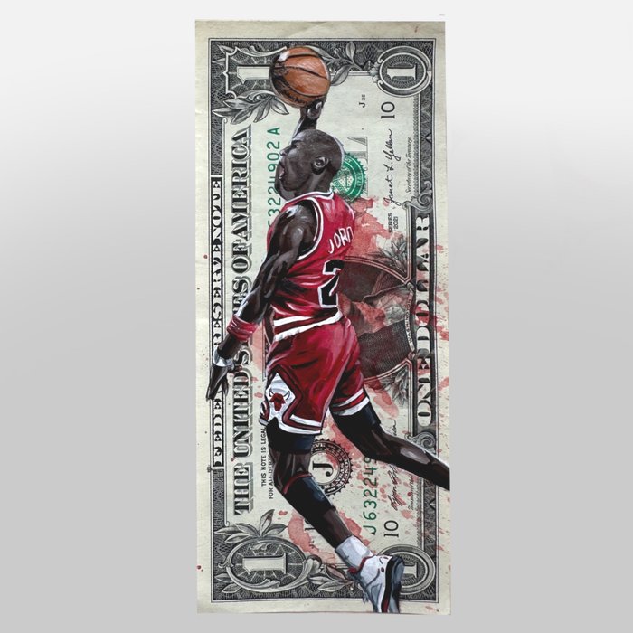 Alan Stefanov (1999) - "Air Jordan: Dollar Dunk"  1 dollar bill