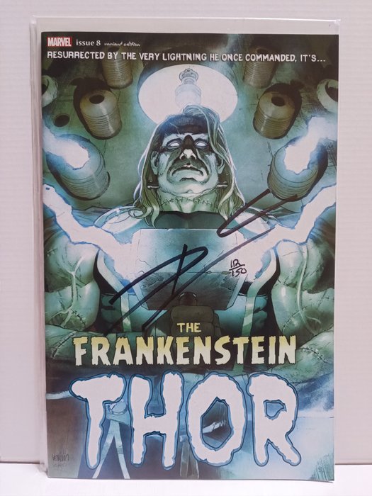 Thor 8 - Frankenstein Variant. Signed by Donny Cates. Limited to 150 Copies. With COA. - 1 Signed comic - Begrænset og nummereret udgave