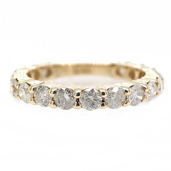 Ring - 14 karat Gulguld -  162ct tw Diamant (Natur)