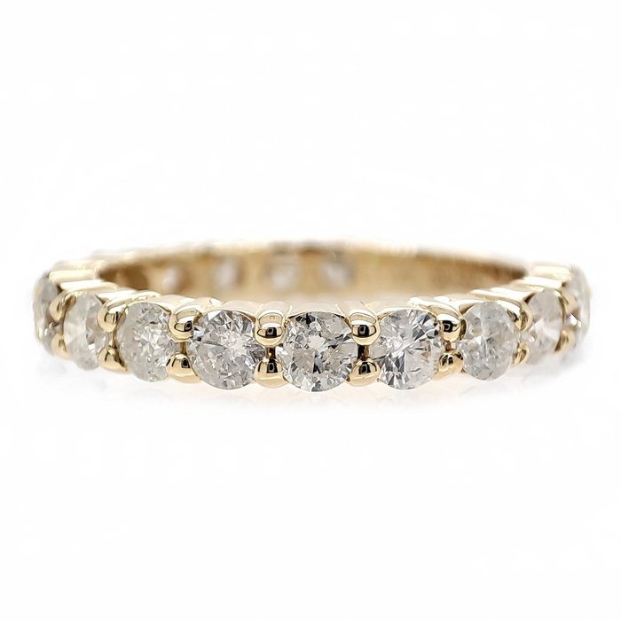 Ring - 14 karat Gulguld -  162ct tw Diamant (Natur)