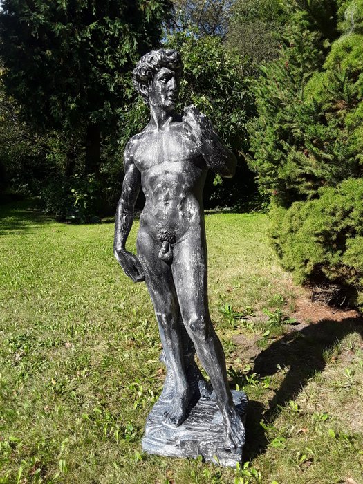 Statue, David, naar Michelangelo - 113 cm - Cementsten