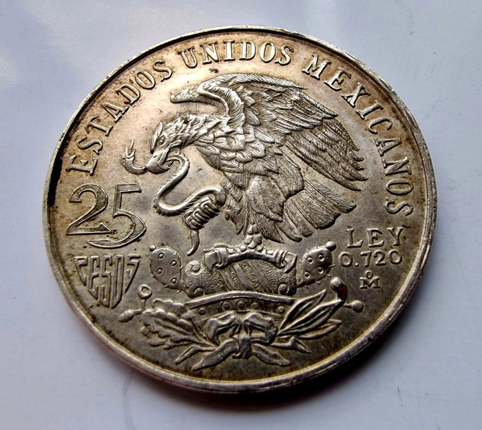 Mexico. 25 Pesos 1968. Olympiada Mexico KM#479 .720  (Ingen mindstepris)