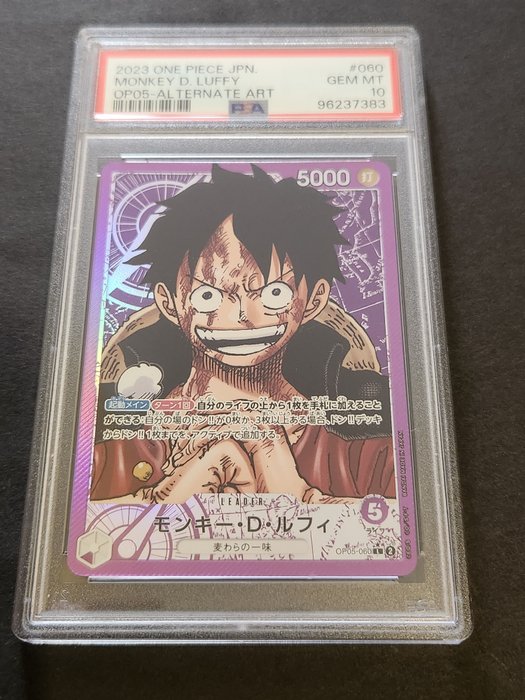 One Piece Card game Graded card - PSA 10 ONE PIECE JAPANESE AWAKENING OF THE NEW ERA  MONKEY D. LUFFY ALTERNATE ART - monkey  d luffy - PSA 10