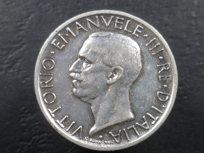 Kongeriget Italien. Vittorio Emanuele III. 5 Lire 1927 - 1936 (9 monete)  (Ingen mindstepris)