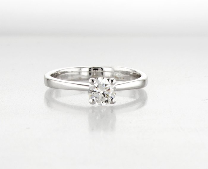 Forlovelsesring - 14 karat Hvidguld -  0.60ct. tw. Diamant (Natur) - r94