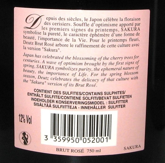 Deutz, Rosé Limited Edition "Sakura" - Champagne - 3 Flasker (0,75 L)