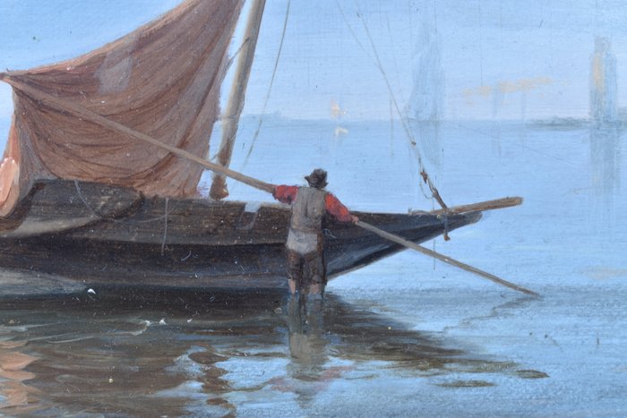 Hermanus Koekkoek jr/L van Staaten (1836-1909) - Marine scene