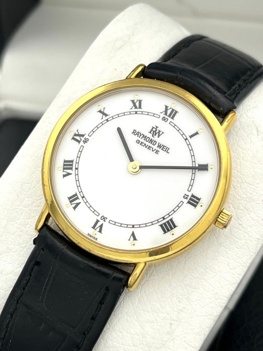 Raymond Weil - Ingen mindstepris - 18K Gold Plated Vintage Roman Numerals - 5508-2 - Unisex - 1990-1999