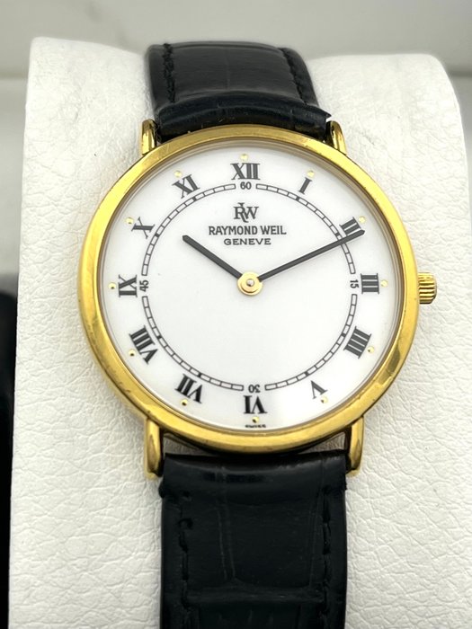 Raymond Weil - Ingen mindstepris - 18K Gold Plated Vintage Roman Numerals - 5508-2 - Unisex - 1990-1999