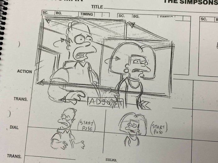 The Simpsons - 1 Storyboard af 'Goo Goo Gai Pan' - Akt II - 2004 (88 sider) - Pap, stor størrelse (medarbejderkopi)