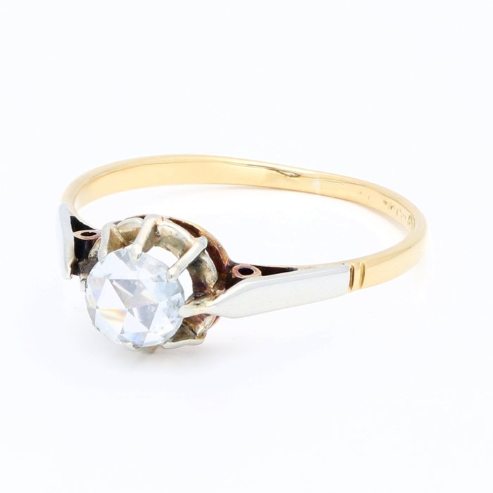 Ingen mindstepris - Ring - 18 kraat Gulguld, Hvidguld Diamant (Natur)