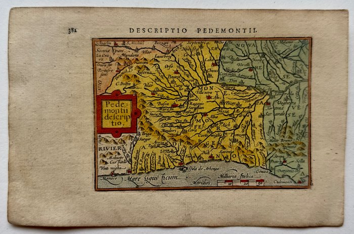 Italien - Piemonte; P. Bertius - Pedemontii Deseriptio - 1601-1620