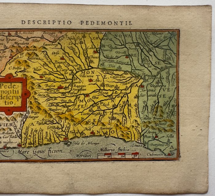 Italien - Piemonte; P. Bertius - Pedemontii Deseriptio - 1601-1620