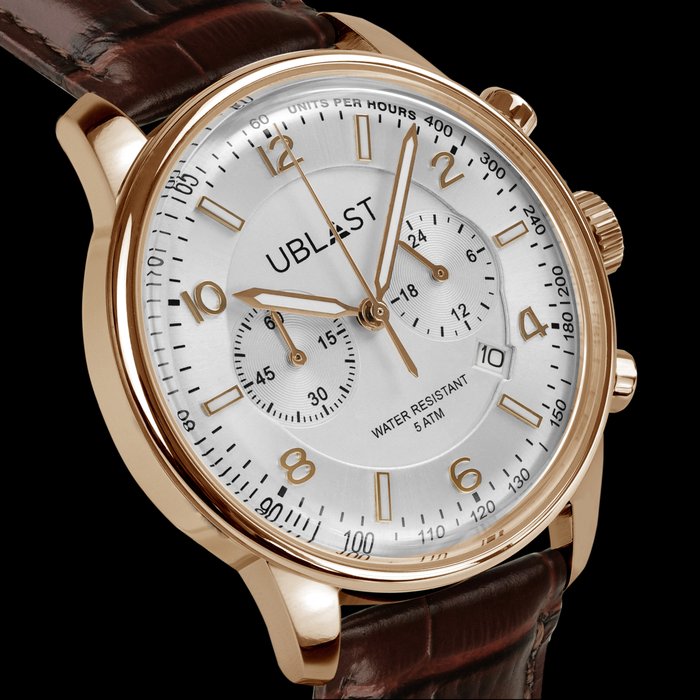 Ublast - Elegant Chronograph - REF. UBELCH40GWH - Mænd - Ny