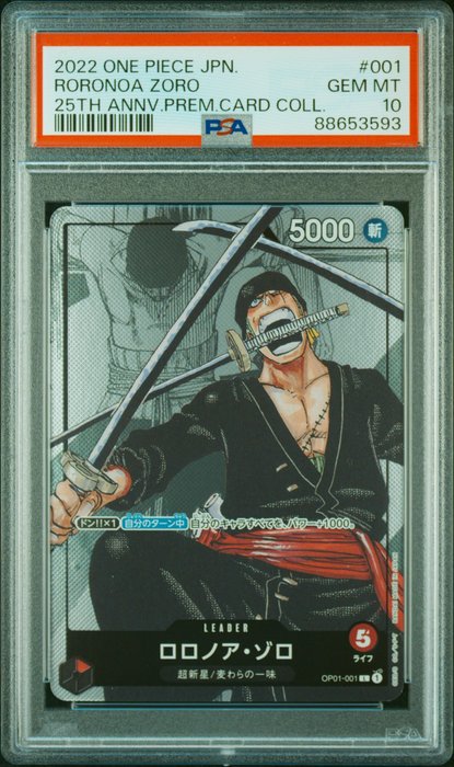 One Piece - 1 Graded card - One Piece - Zoro - PSA 10