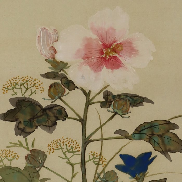 autumn flowers and dragonfly - With signature Senshu 千舟 - Senshu(?-?) - Japan  (Ingen mindstepris)