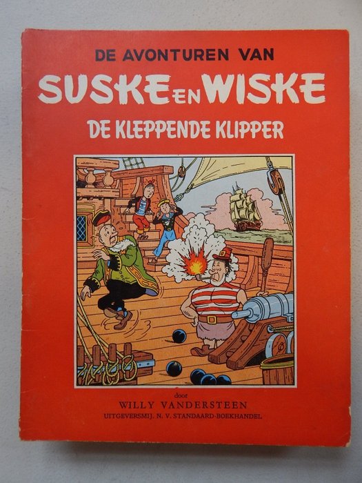 Suske en Wiske 24 - (RV) Rode reeks Vlaams - De Kleppende Klipper - 1 x antikvarisk album - Første udgave - 1955