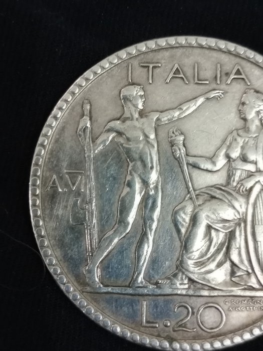 Italien 20 Lire 1927 "Littore"  (Ingen mindstepris)