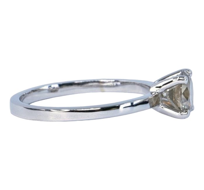 Ring - 14 karat Hvidguld -  101ct tw Diamant - diamantring