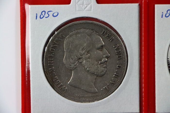 Holland Willem III (1849-1890) 2 1/2 Gulden 1850 / 1862 / 1872  (Ingen mindstepris)