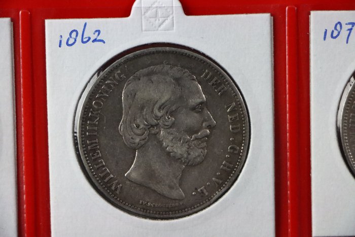 Holland Willem III (1849-1890) 2 1/2 Gulden 1850 / 1862 / 1872  (Ingen mindstepris)