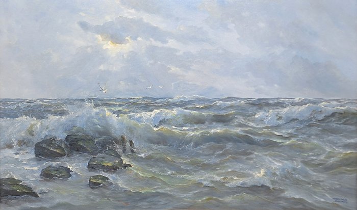 Meeuwis van Buuren (1902-1992) - Zeegezicht - Noordzee