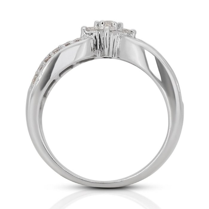 Ring - 18 kraat Hvidguld -  0.64ct. tw. Diamant (Natur)  - Diamant