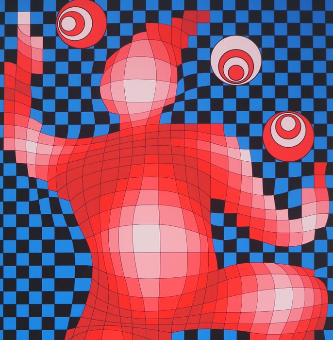 Victor Vasarely (1906-1997) - Personnage cinétique