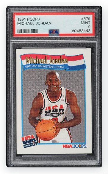 1991 NBA Hoops Michael Jordan #579 PSA 9 - 1 Graded card