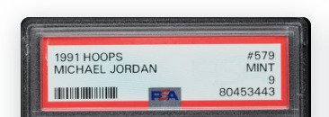 1991 NBA Hoops Michael Jordan #579 PSA 9 - 1 Graded card