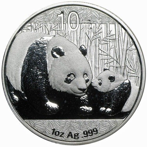 Kina. 10 Yuan 2011 Panda, 1 Oz (.999)  (Ingen mindstepris)