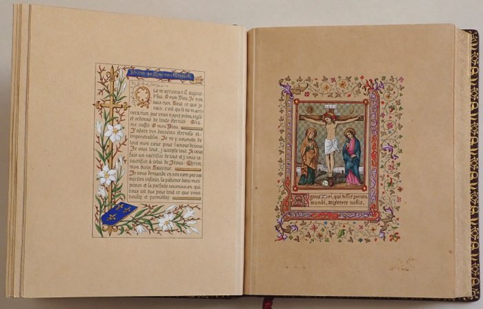 BOUASSE LEBEL - Livre D'Heures Religieux Bouasse Lebel 139 Enluminures Peintes Main Siecle Xix - 1880-1895