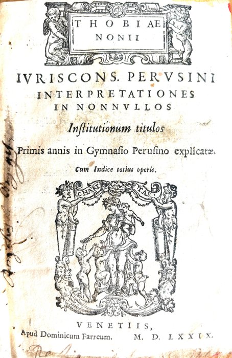 Tobia Nonio - Thobiae Nonii Iuriscons - 1579