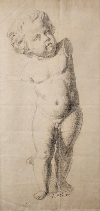 Antonino Leto (1844 – 1913) - Studio per putto