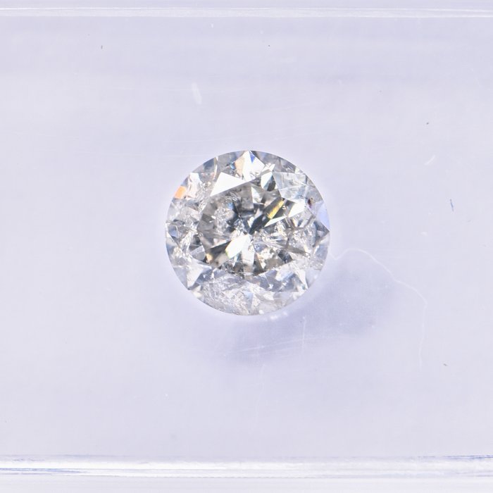 Ingen mindstepris - 1 pcs Diamant  (Naturfarvet)  - 070 ct - Rund - Light Gul - I1 - International Gemological Institute (IGI)