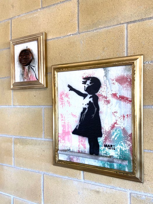 Mart Signed - Banksy remake  (balloon girl)