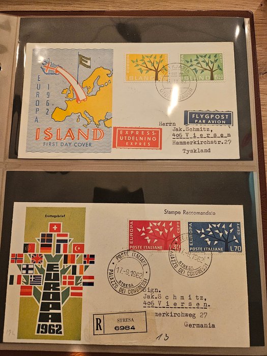 Verden 1957/1962 - Flot Cept FDC kollektion/ virkelig brugt