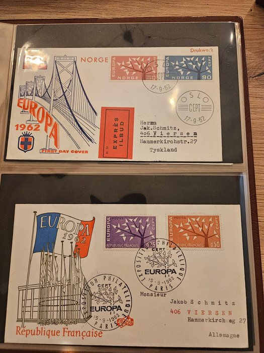 Verden 1957/1962 - Flot Cept FDC kollektion/ virkelig brugt