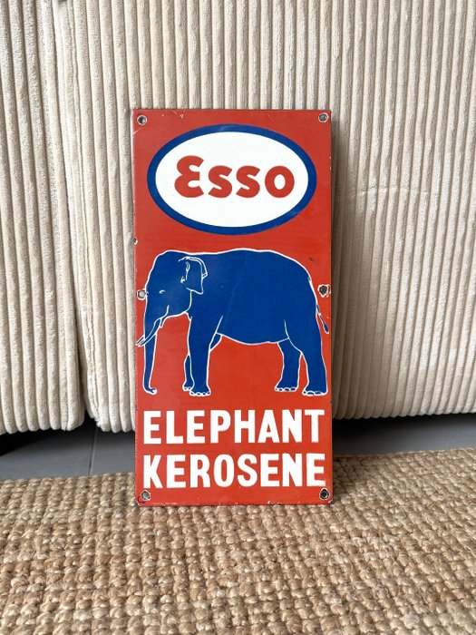 Esso - Emaljeplade - Emalje